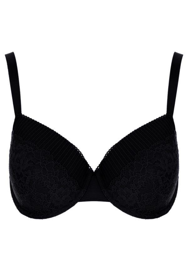 Dorina Womens DD+ Black Lightly Padded Demi Muriel Bra