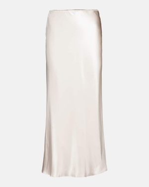 Dorothee Schumacher Sense of Shine silk satin midi skirt