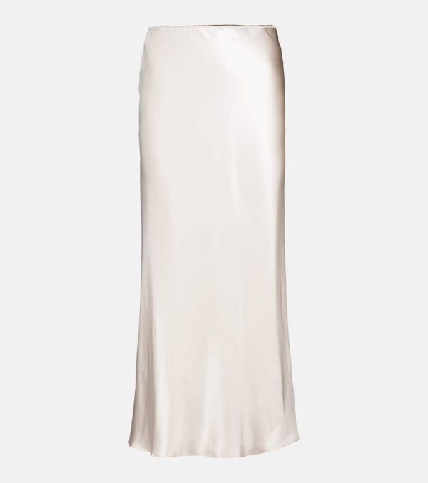 Dorothee Schumacher Sense of Shine silk satin midi skirt