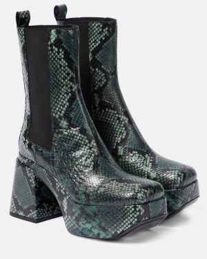 Dorothee Schumacher Snake-printed leather Chelsea boots