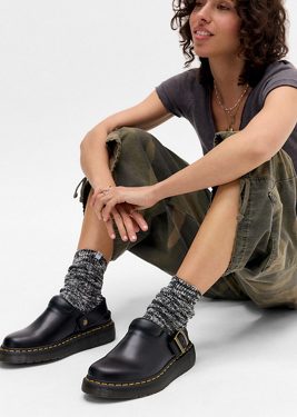 Dr. Martens Black Laketan Leather Platform Mules - Black UK 5 at Urban Outfitters