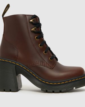 Dr. Martens Jesy Heeled Boots in Dark Brown