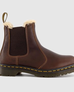 Dr. Martens Womens 2976 Leonore Boots Butterscotch Orleans Brown, 3