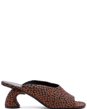 Dries Van Noten 75 Metallic-jacquard Mules - Copper - 40 (IT40 / UK7)