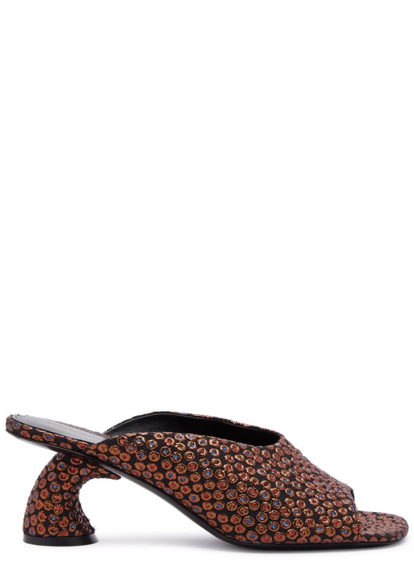 Dries Van Noten 75 Metallic-jacquard Mules - Copper - 40 (IT40 / UK7)