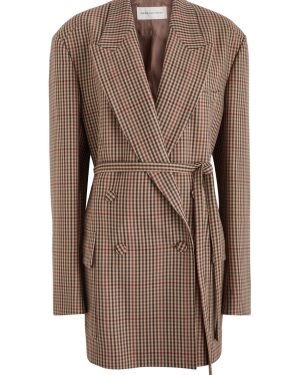 Dries Van Noten Bless Checked Wool Blazer - Rust - M (UK12 / M)