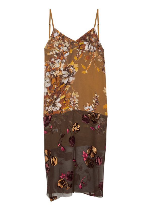 Dries Van Noten Damiana Floral Silk-blend Slip Dress - Brown - 8