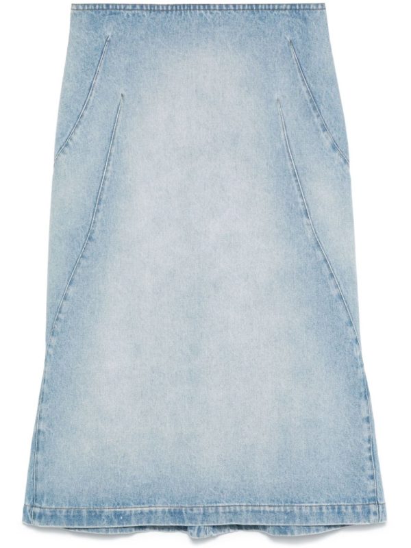 Dries Van Noten Denim Midi Skirt
