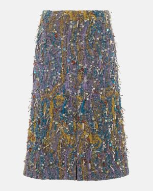 Dries Van Noten Embellished pencil skirt