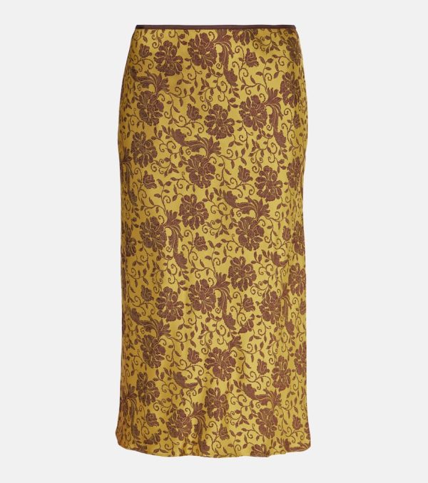 Dries Van Noten Floral jacquard midi skirt
