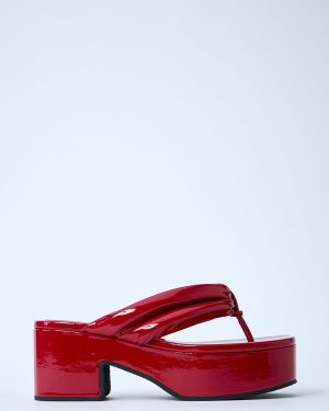 Dries Van Noten High-shine Heeled Sandals - Woman Sandals Red Eu - 36