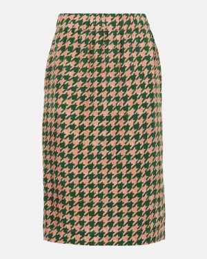 Dries Van Noten Houndstooth pencil skirt