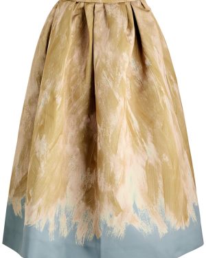 Dries Van Noten Soni Printed Satin Midi Skirt - Beige - 40 (UK12 / M)