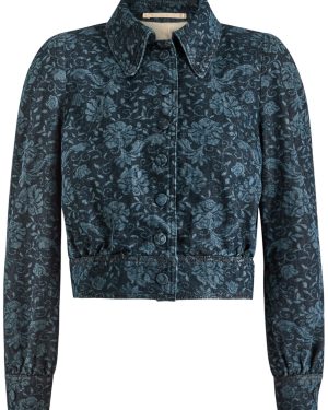Dries Van Noten Vistam Floral-printed Denim Jacket - 36 (UK8 / S)