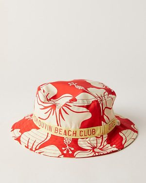 Duvin Trouble In Paradise Bucket Hat at Free People in Red