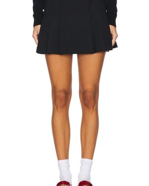EAVES The Pleated Mini Skirt in Black. Size M, S, XS.