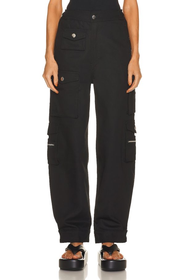 EB Denim Cargo Pants in Black - Black. Size L (also in M).
