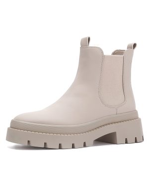 EETTARO Women's Chelsea Boots Ladies Ankle Chunky Low Block Numeric_7)