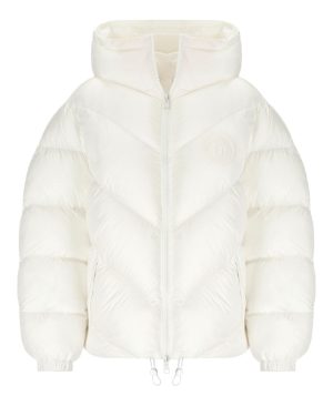 ELISABETTA FRANCHI IVORY PADDED JACKET