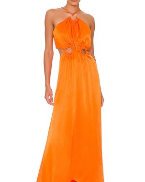 ELLIATT Visitant Maxi Dress in Orange. Size L, S, XL, XS, XXL.
