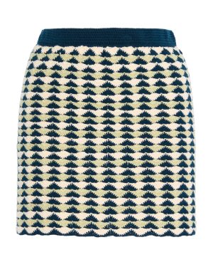 ESCVDO - Exclusive Totora Cotton Knit Mini Skirt - Blue - M - Moda Operandi