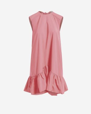 ESSENTIEL ANTWERP_Pink mini dress with open back and bow_Pink_34 FR_Women