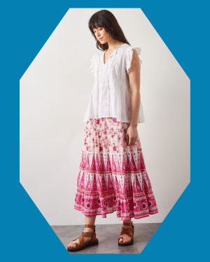 East Clementine Maxi Skirt Pink