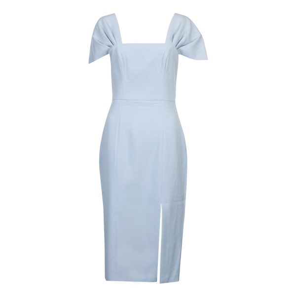 Echo Crepe Off Shoulder Dress