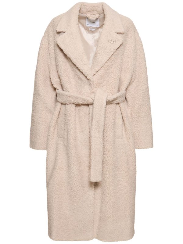 Eden Faux Shearling Wrap Coat