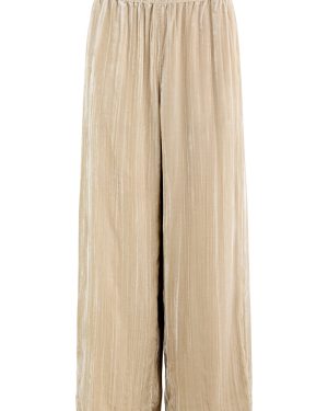 Eileen Fisher Wide-leg Velvet Trousers - Cream - XL (UK 22 /xxl)
