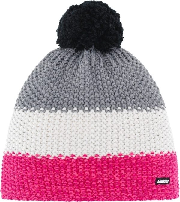 Eisbär Star Pompon Beanie Pink/White/Grey UNI Beanie