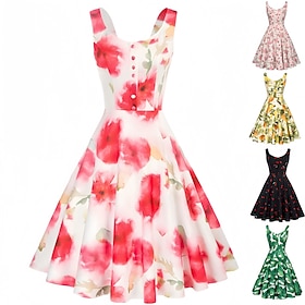 Elegant Classical 1950s Dress A-Line Women's Valentine's Day Event / Party Date Tea Party Adults' Dress Spring Summer