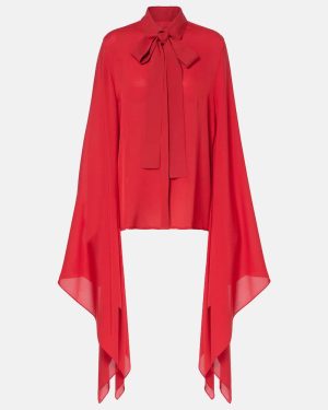 Elie Saab Tie-neck silk blouse