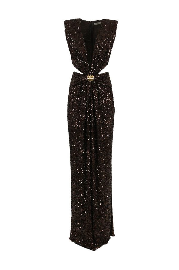 Elisabetta Franchi Red Carpet Sequin Dress
