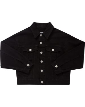 Embroidered Logo Cotton Denim Jacket