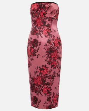 Emilia Wickstead Adalina floral strapless midi dress