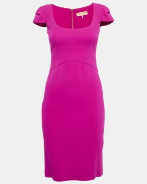 Emilio Pucci Pink Wool Sheath Dress S