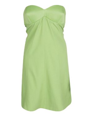 Emporio Armani Green Strapless Dress M