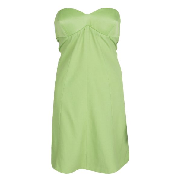 Emporio Armani Green Strapless Dress M