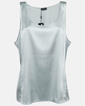 Emporio Armani Grey Satin Tank Top XL