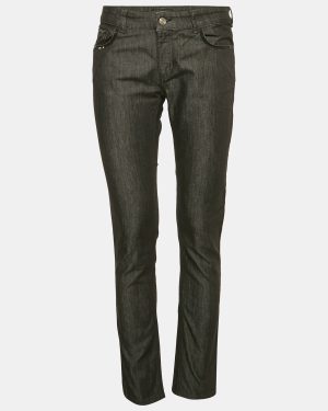 Emporio Armani Grey Sequin Embroidered Denim Dakota Jeans M Waist 29"