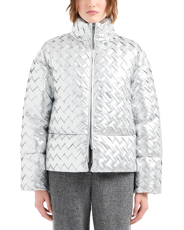 Emporio Armani Metallic Technoweave Puffer Jacket
