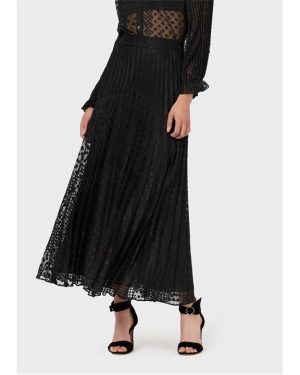 Emporio Armani Pleated Maxi Skirt - Black