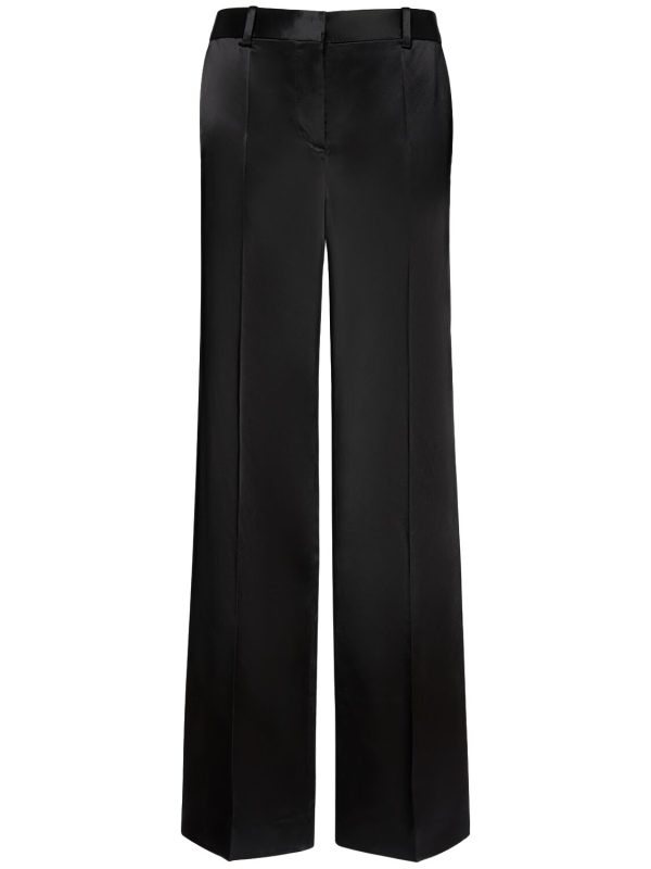 Encore Midrise Satin Flared Pants