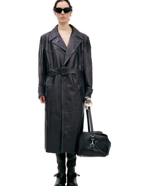 Enfants Riches Deprimes Leather trench coat with belt