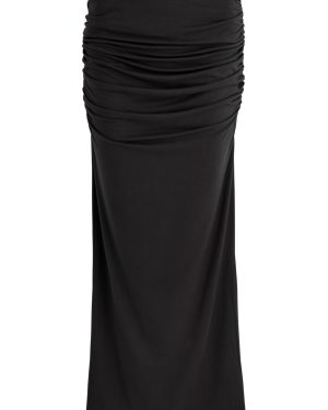 Entire Studios Surge Ruched Stretch-jersey Maxi Skirt - Black - L (UK14 / L)