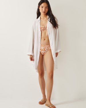 Esme Beach Shirt Dress White