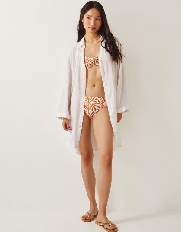 Esme Beach Shirt Dress White