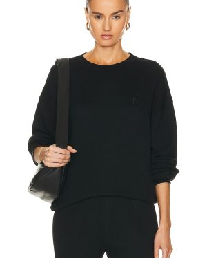 Eterne Oversized Crewneck Sweatshirt in Black - Black. Size L (also in S, XL, XS).
