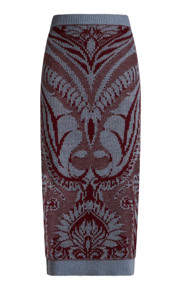 Etro - Knit Wool Midi Pencil Skirt - Multi - IT 42 - Moda Operandi